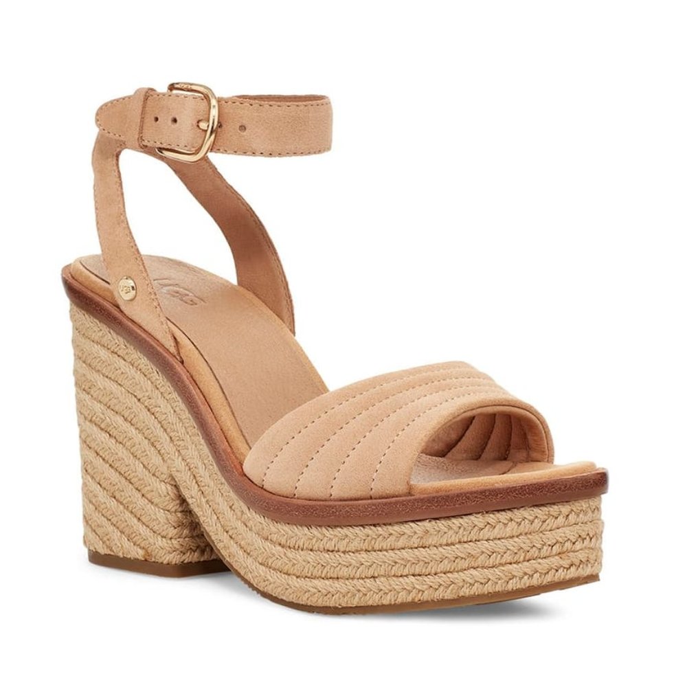 UGG Suede Ankle Strap Platform Sandal NWT